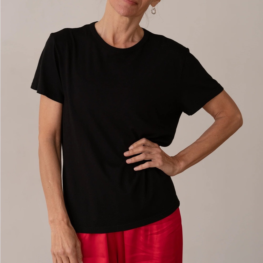 NWT Donni The Jersey Tee in Black Supima Cotton